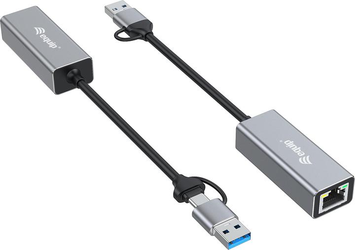 Produktbild equip USB-C auf 2.5 Gigabit Ethernet (USB, USB-C, RJ45 2.5 Gigabit Ethernet (1x))