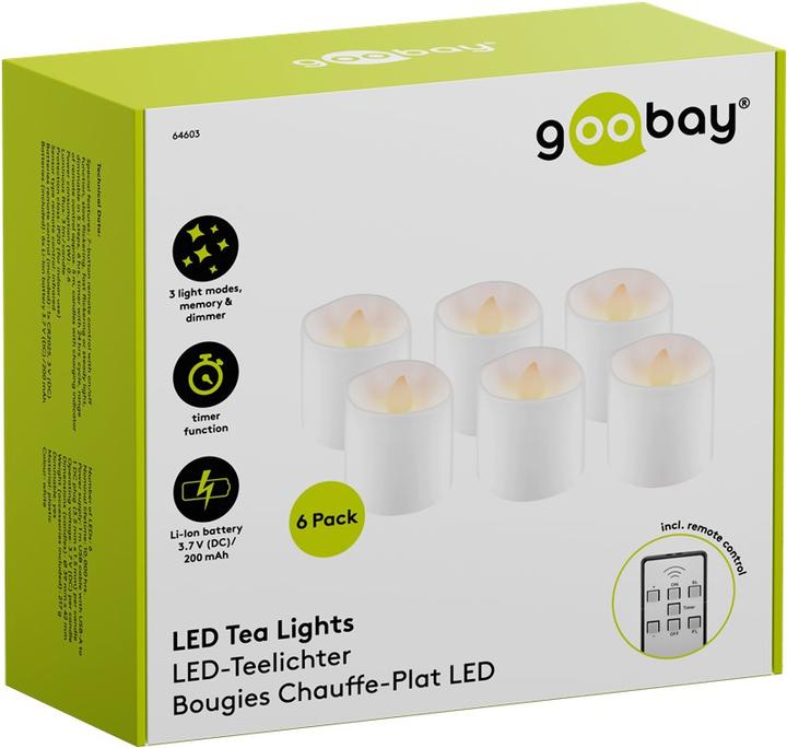 Produktbild Goobay 6er-Set LED-Teelichter (6 x)
