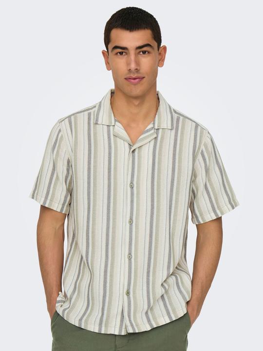 Produktbild Only & Sons Onstrev Life Reg Stripe Ss Shirt Noos (M)