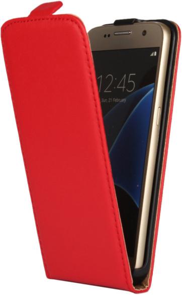 Produktbild Hermex Samsung Galaxy S8 Leder Flip Case Cover Etui Tasche Vertikal Hülle ROT