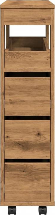 Actual product image VidaXL Narrow bathroom cabinet with castors