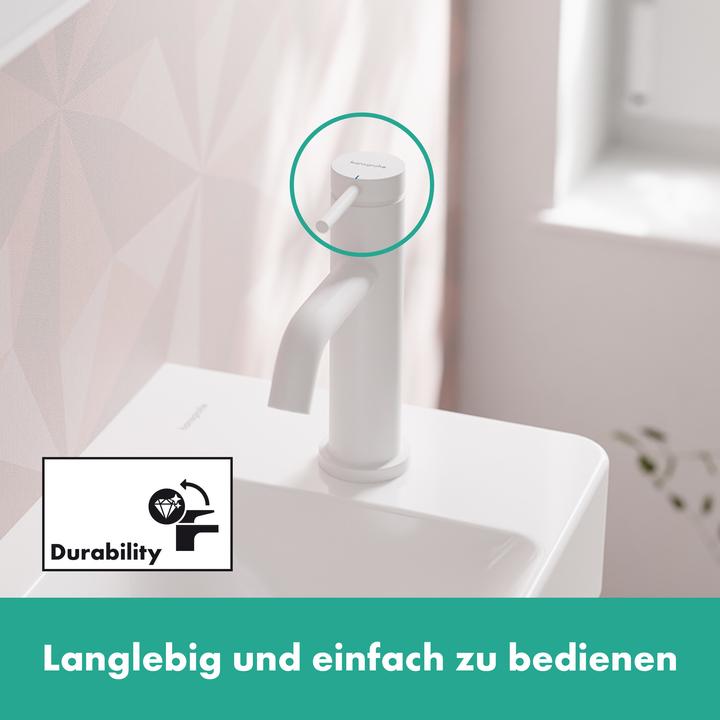 Immagine prodotto hansgrohe Tecturis S rubinetto a colonna 80 con maniglia a leva per acqua fredda o acqua premiscelat