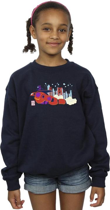 Actual product image Disney Girls Big Hero 6 Baymax Hiro Bridge Sweatshirt (152, 158)