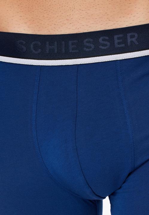 Actual product image Schiesser Men's Boxer Briefs Stripes 95/5 Organic Cotton | Pack of 3 (10, pack of 3)