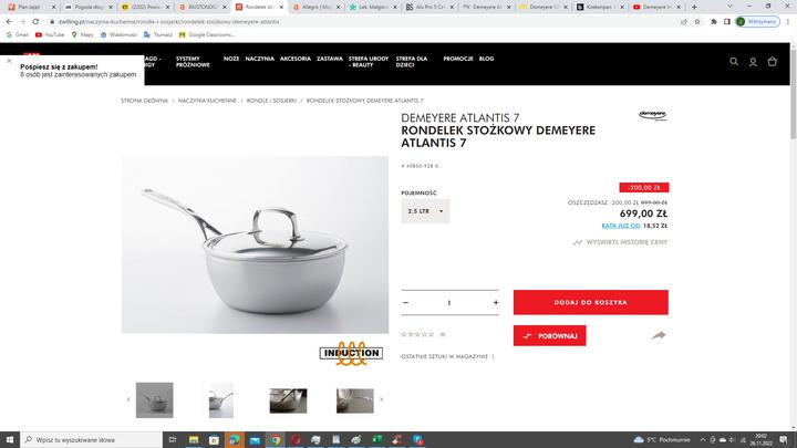 Image du produit Demeyere Atlantis (22 cm, Poêle à frire, Acier inoxydable)