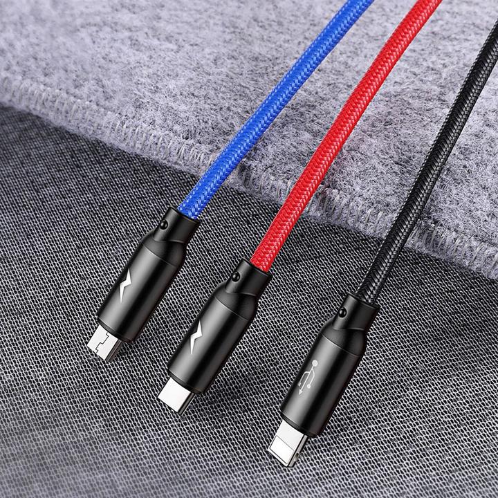 Produktbild Baseus Three Primary Colors 3-in-1 (1.20 m, USB 2.0)