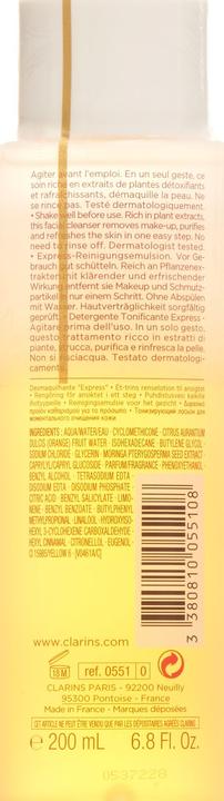 Image du produit Clarins Peau - Nettoyant en une étape à l'extrait d'orange (Lotion nettoyante, 200 ml)