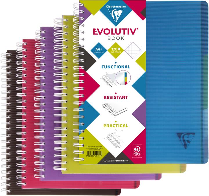Actual product image Clairefontaine Linicolor Evolutive Book (A4+, Checked, Soft cover)