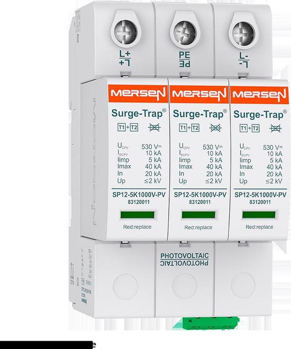 Mersen PV-ÜAB.CONDUCTOR T1+2 5KA 1000V 3 (STPT12-5K1000V-YPV)