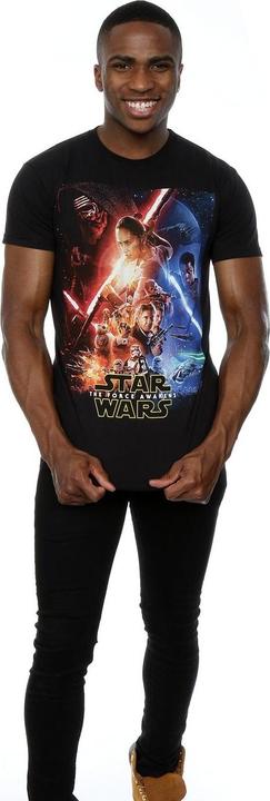 Actual product image Star Wars Mens Force Awakens Poster T-Shirt (L)