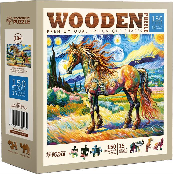 WoodenCity Puzzle wood M Modern Horse (150 pieces)