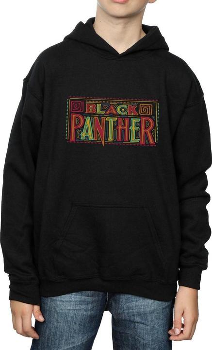 Immagine prodotto Black Panther Tribal Logo Felpa con Cappuccio Ragazzi (140, 146)
