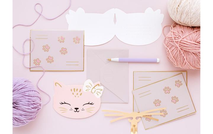 Actual product image Partydeco Invitation card cat (6 pcs.)