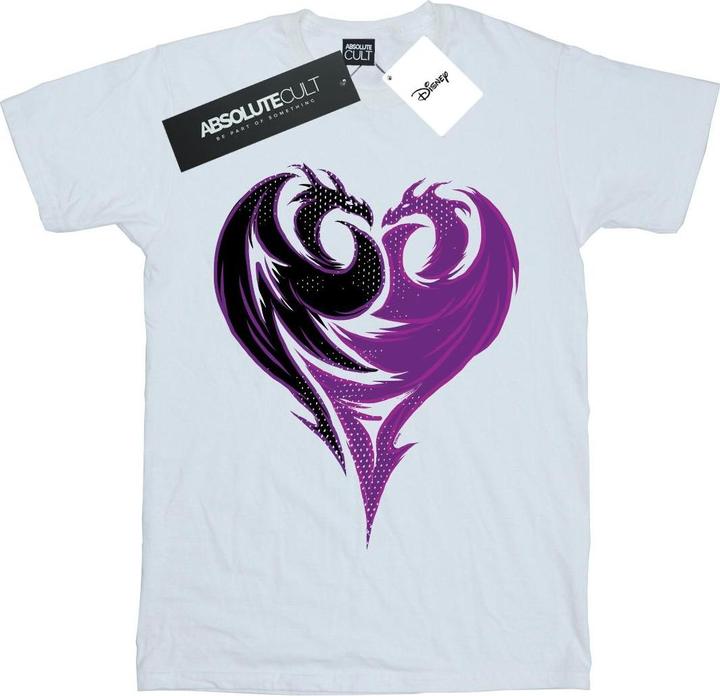 Actual product image Disney Womens/Ladies The Descendants Dragon Heart Cotton Boyfriend T-Shirt (L)