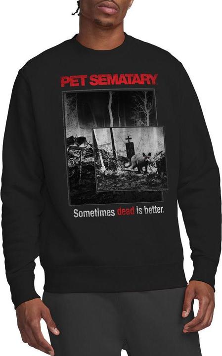 Actual product image Pet Sematary Unisex Adult Cat Poster Sweatshirt (L)
