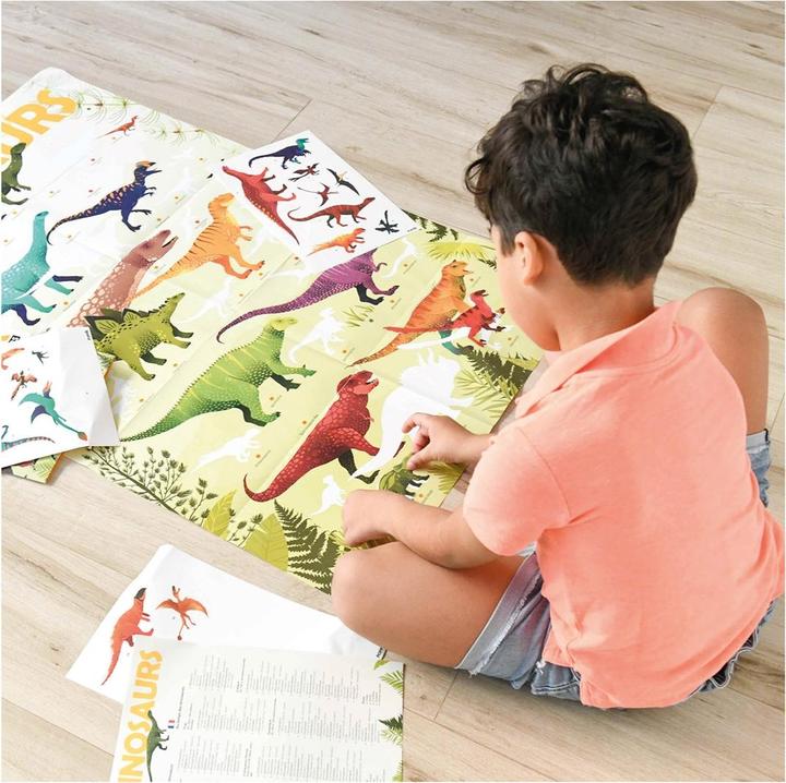 Image du produit Poppik Autocollants Poster éducatif Dinosaure