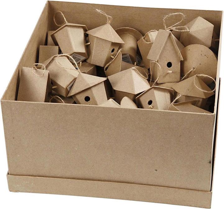 Productafbeelding Creativ Company Vogelhuisjes Papier-maché, 60ste.