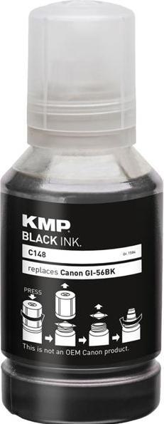 Produktbild KMP Patrone Canon Maxify GI56PGBK black 6000 Seiten C148 kompatibel