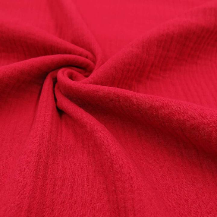 Actual product image Stoffrestposten Muslin - Red - Minimum selling quantity: 1 metre