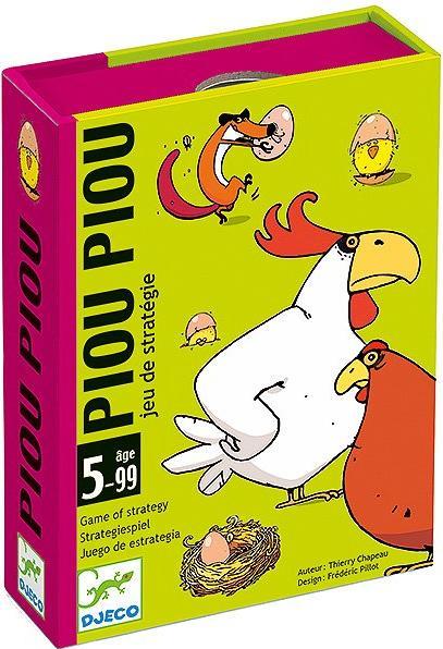 Djeco Jeu de cartes Piou Piou (Allemand, Anglais, Néerlandais, Français, Italien)