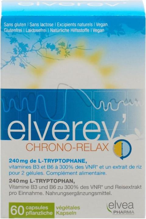 Produktbild Elvea Pharma Elverev Chrono-Relax (60 Stück, Kapseln, 48 g)