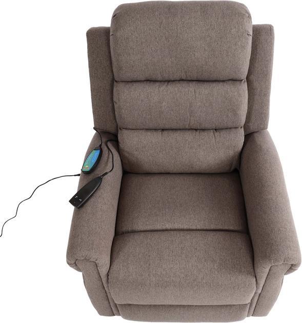 Produktbild Mendler Fernsehsessel HWC-K63, Liegefunktion Massage Heizfunktion, Stoff/Textil - dunkelgrau