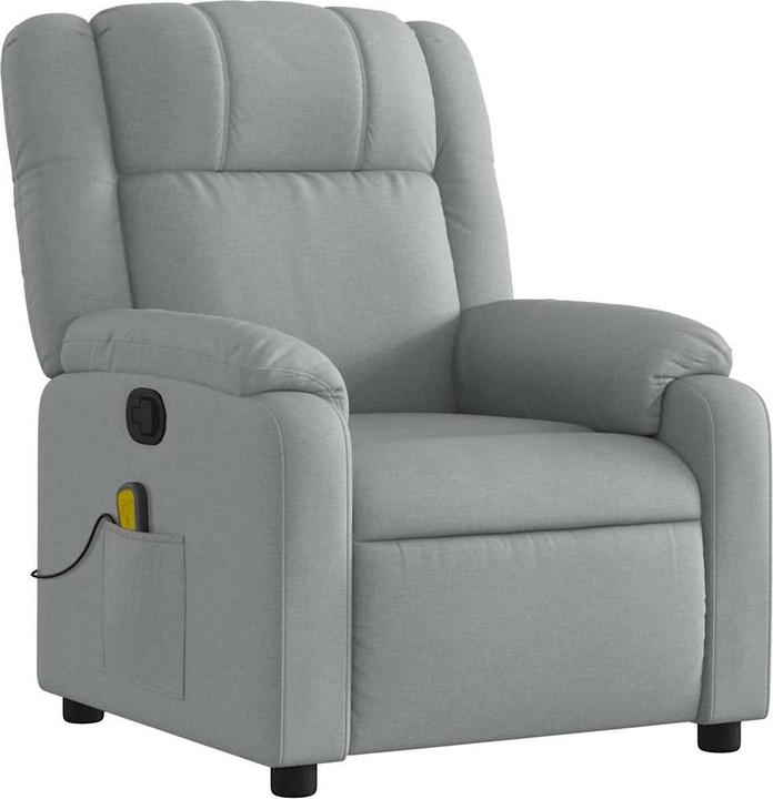 Produktbild VidaXL Massagesessel Hellgrau Stoff,Farbe: Hellgrau,Material: Stoff