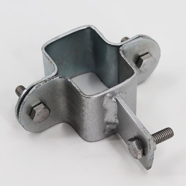 Actual product image Aquagart 1 Schelle für Z-Profil Pfahl Wildzaun Forstzaun Knotengeflecht Weidezaun