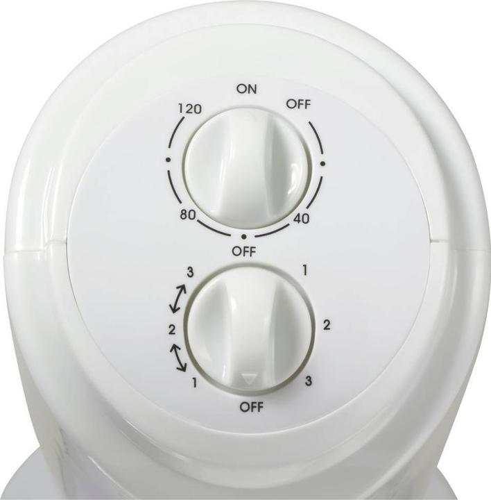 Image du produit Sygonix Turmventilator 50 W (Ø x H) 270 mm x 805 mm Weiss Oszillierend, Timer (55.01 dB)