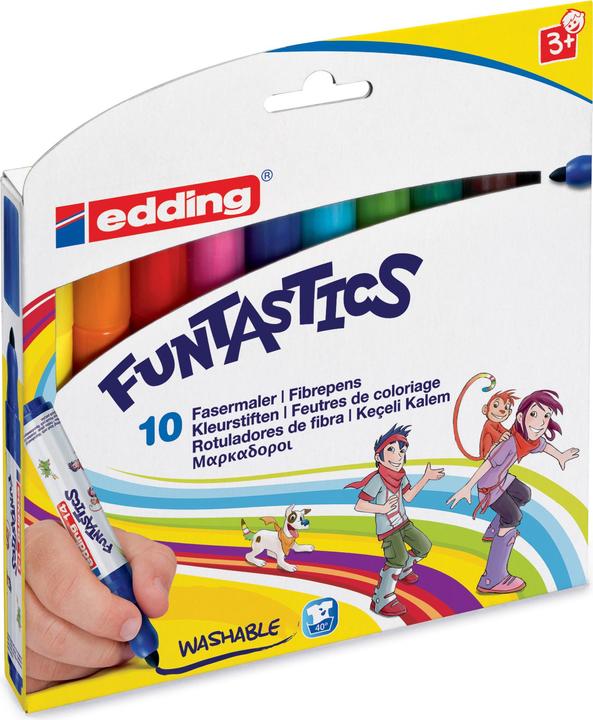 Edding Stylos en fibre 14 Funtastics (Multicolore, 10 x)