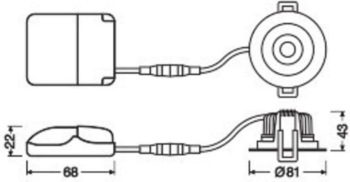Actual product image Ledvance LED recessed spotlight (680 lm)