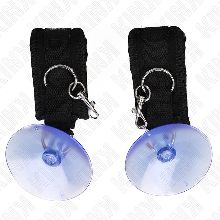 Immagine prodotto Pipedream KINK - POLSINI CON VENTOSA NERI 29-40 CM X 5 CM