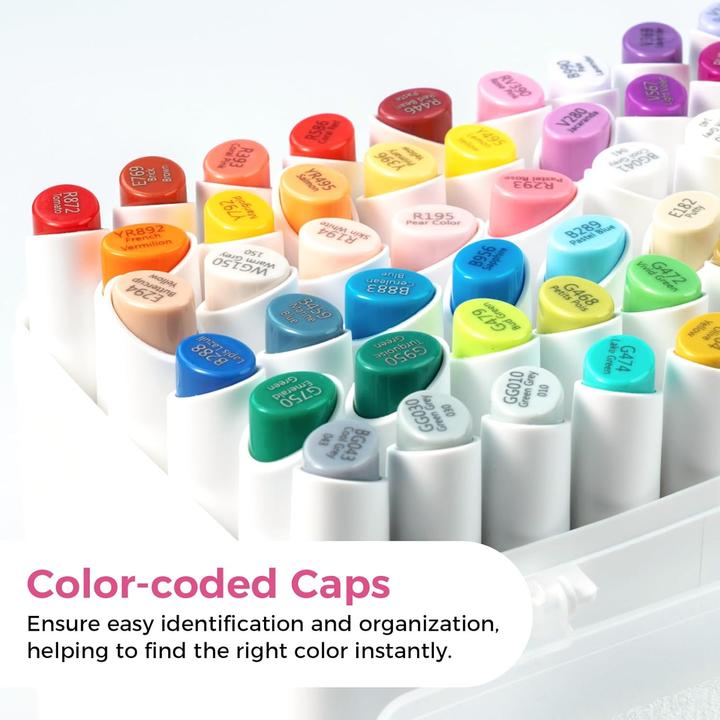 Actual product image Ohuhu Kaala art marker illustration colours (Multicoloured, 1 mm, 60 x)