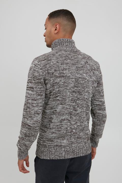 Image du produit Solid Philostrate Pull En Grosse Maille À Col Camionneur Pull-Over Pour Homme 100% Coton Avec Fermet (M)
