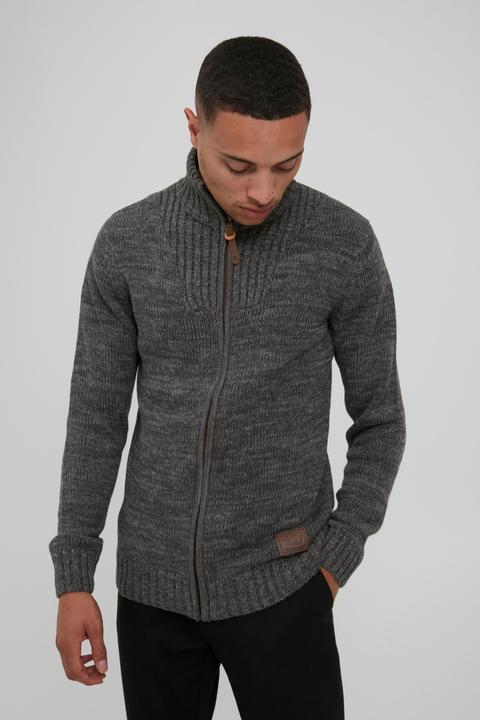 Image du produit Solid Pomeroy Cardigan Gilet Veste En Grosse Maille Pour Homme Avec Col Droit 100% Coton (L)