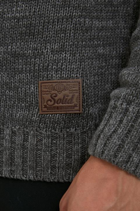 Image du produit Solid Pomeroy Cardigan Gilet Veste En Grosse Maille Pour Homme Avec Col Droit 100% Coton (L)