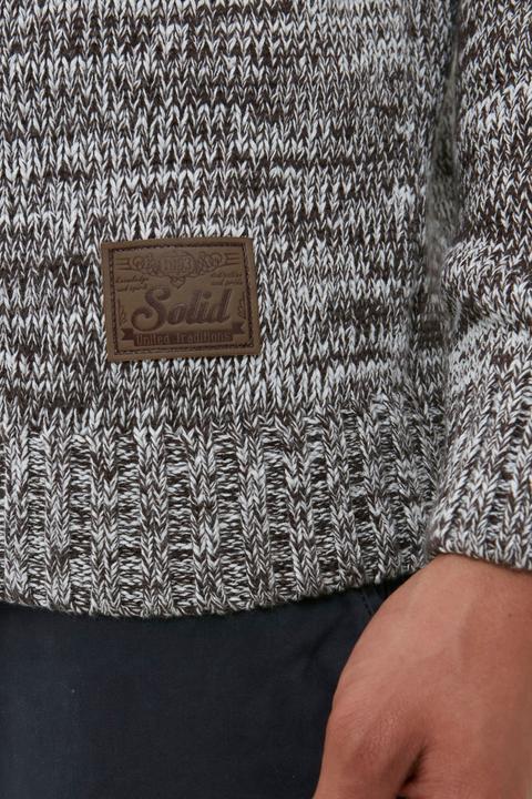 Actual product image Solid Pomeroy Men's Cardigan Chunky Knit Jacket With Funnel Neck Made Of 100% Cotton (XL)