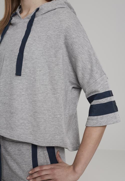 Actual product image Urban Classics Ladies Taped Short Sleeve Hoody (XS)
