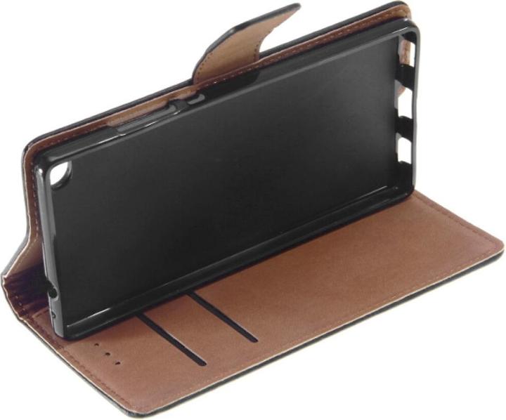 Actual product image OEM Slim Leather Book Case for Huawei P8 - black 4250710564330 (Huawei P8)