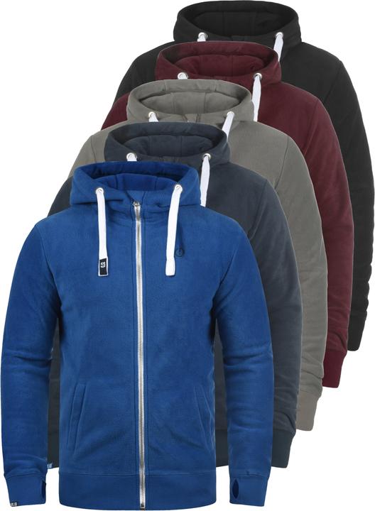 Actual product image Solid Loki Men's Fleece Jacket Zip-Hoodie (L)