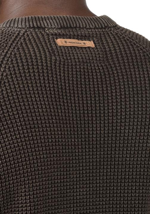 Actual product image Indicode Rockford Men's Jumper Chunky Knit Pullover With Crew Neck Made Of 100% Cotton (M)