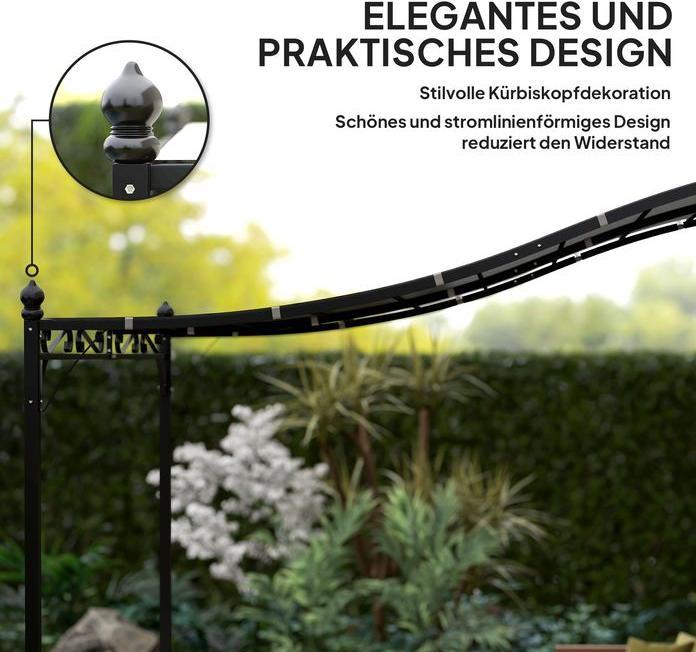 Immagine prodotto Swisshandel24 2,5x3m Pergola, Wandmontage, Ablauflöcher, Schattendach, Dunkelgrau (248 cm, 298 cm)
