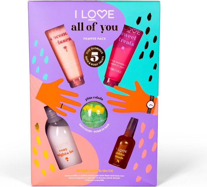 Image du produit I Love All of You Pamper Pack 5 pcs (Set soin du corps)