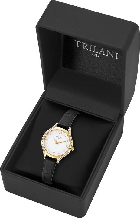 Image du produit Trilani Montre à quartz pour femme en cuir véritable noir - 30492 (Montre analogique, 26 mm)