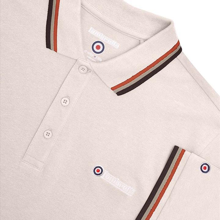 Actual product image Lambretta Mens SS25 Triple Tipped Polo Shirt (L)