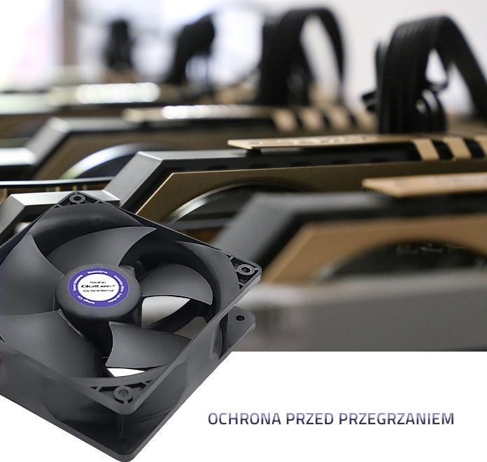 Actual product image Qoltec 50714 ForceFan 6000 RPM fan 120mm (120 mm, 1 x)