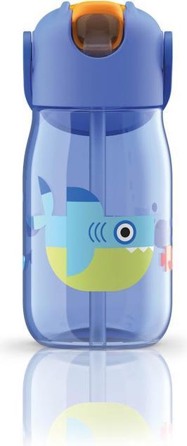 Actual product image ZOKU Flip Straw Blue Children's Drinking Bottle