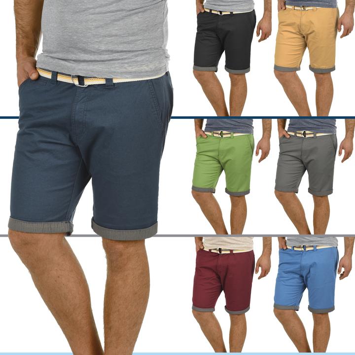 Immagine prodotto Solid Lagos Pantaloncini Chino Shorts Panno Corti Da Uomo con cintura elasticizzato Regular- Fit (M)