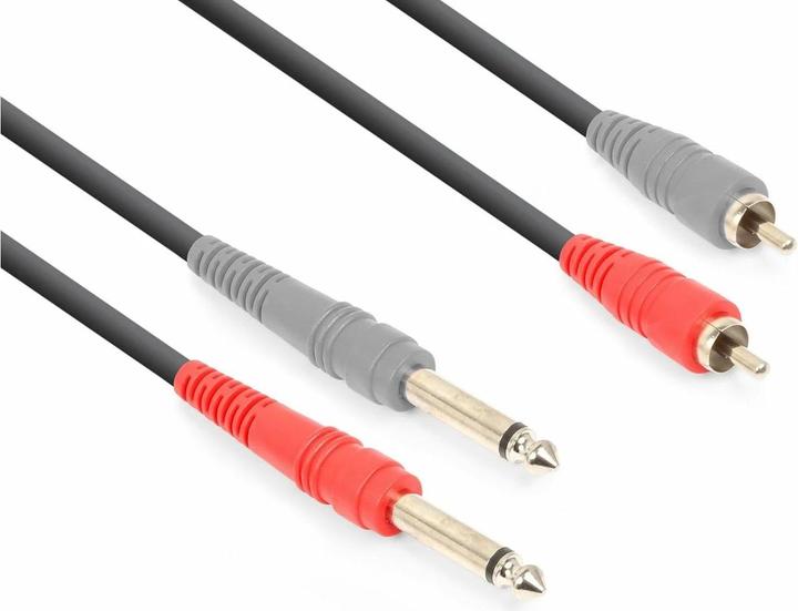 Produktbild Vonyx 2x Cinch — 2x 6.3mm (3 m, 6.3mm Klinke (Jack), Cinch)