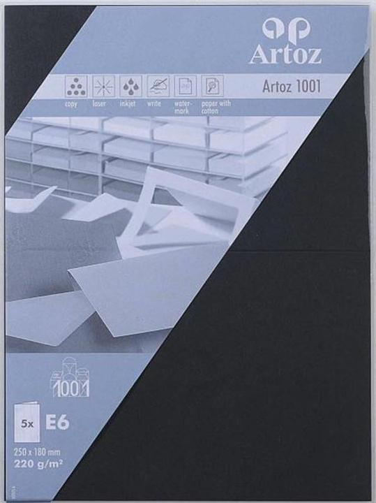 Image du produit Artoz 1001 cartes noir (12,5 x 18 cm, 220 g/m², 5 x)